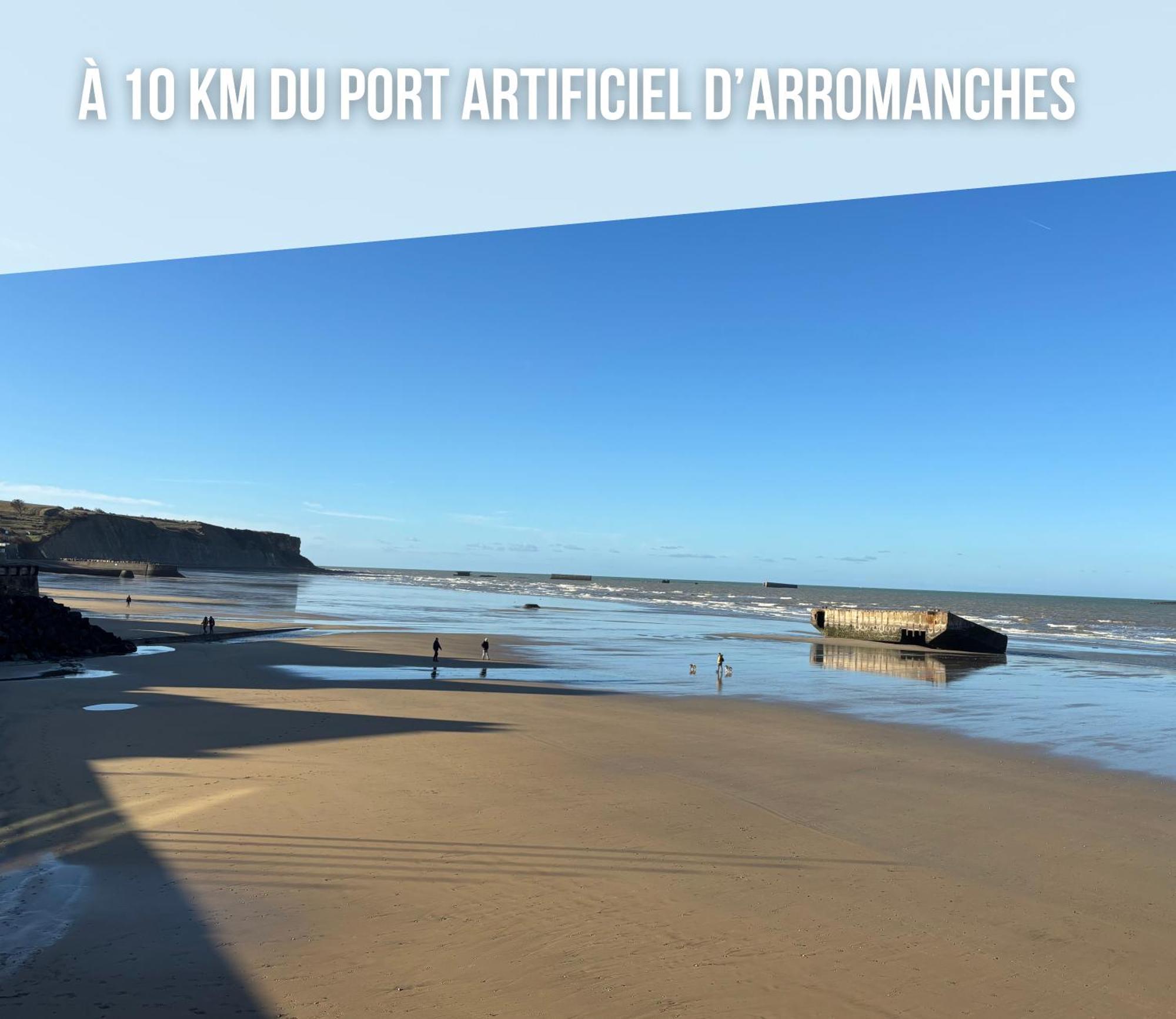 Nid De Pie Grand Duplex Lumineux Cadre Verdoyant Calme A 5 Mn De La Mer Pres Port En Bessin, Bayeux, Omaha Beach, Commes Kültér fotó